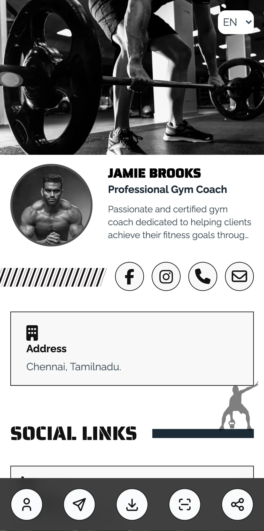 Gym website design