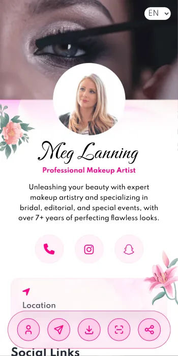 Makeup artist website design