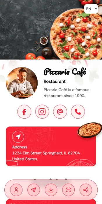 Restaurant website design