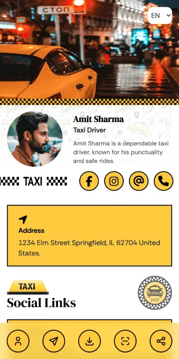 Taxi service website design